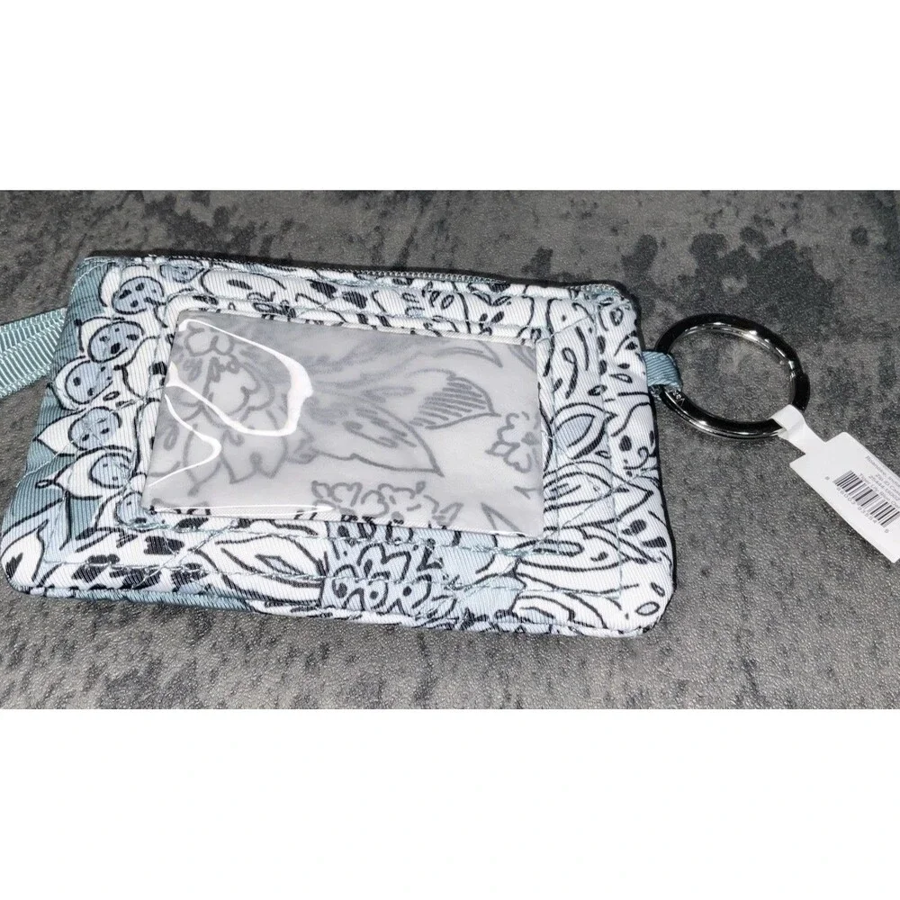 Vera Bradley Women’s Performance Twill Zip ID Case Wallet,Tiger Lily Blue Oar - Picture 4 of 7